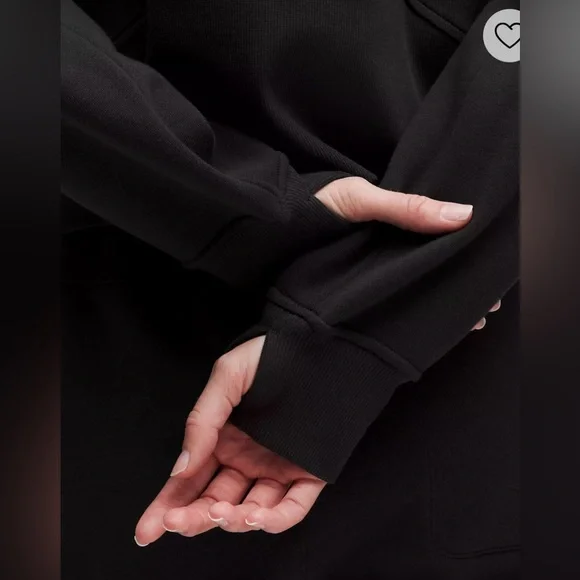 NWT Lululemon🍋 Black Scuba Oversized Pullover Wordmark Size XS/S - Picture 3 of 16